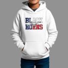 Moletom Canguru Infantil Basico Masculino Moda Country Inverno Capuz e Bolso Black Hornes