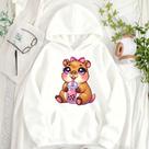 Moletom Canguru Infantil Estampa Capivara Suco 1031 Estiloso Casual Moderno Tendência