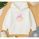 Moletom Canguru Infantil Estampa Coelhinha Be Kind Fofa Coleção De Inverno Frio Agasalho Escola