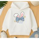 Moletom Canguru Infantil Estampado Clever Rabbit Coelho Lacinho Fofo Lindo Menina Garota Delicada