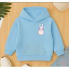 Moletom Canguru Infantil Feminino Estampa Coelha no Bolsinho Blusa De Frio Agasalho Escola Creche
