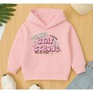 Moletom Canguru Infantil Feminino Estampa Stay Strong Seja Forte Girl Power Agasalho Inverno Kids