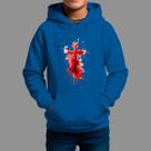 Moletom Canguru Infantil Religiosa Casual Moda Religiosa Tecido Macio Cruz Olor