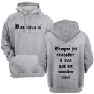 Moletom Canguru Masculino Racionais Flanelado Blusa De Frio Sempre Fui Sonhador Com Bolsos e Capuz