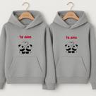 Moletom Canguru Panda Apaxionada Te Amo Blusa De Frio Fofo Para Amigos Irmão Casais Namorados