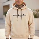 Moletom Canguru Unissex Estampa Los Angeles Para O Inverno Frio Moletom Canguru Unissex Estampa Los Angeles Para O Inverno Frio