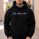 Moletom Canguru Unissex Estampa Los Angeles Para O Inverno Frio
