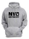 Moletom Canguru Unissex New York City Capuz Algodão