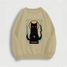 Moletom Careca Gato Tarô (FRENTE) Gola Redonda Casaco Masculino Feminino Flanelado Unissex Inverno F Moletom Careca Gato Tarô (FRENTE) Gola Redonda Casaco Masculino Feminino Flanelado Unissex Inverno F