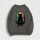 Moletom Careca Gato Tarô (FRENTE) Gola Redonda Casaco Masculino Feminino Flanelado Unissex Inverno F