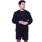 Moletom Careca Unissex Gola Redonda Blusa de Frio Casaco Sem Estampa Liso Feminino Masculino Diversas Cores