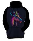 Moletom Casaco Animais da Savana Girafa Neon Pescoço 1