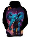 Moletom Casaco Blusa Animais Cyberpunk Elefantes Safari 1 Moletom Casaco Blusa Animais Cyberpunk Elefantes Safari 1