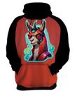 Moletom Casaco Blusa Animais Cyberpunk Lhama Alpaca HD 2