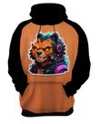 Moletom Casaco Blusa Animais Cyberpunk Urso Marrom HD 2 Moletom Casaco Blusa Animais Cyberpunk Urso Marrom HD 2