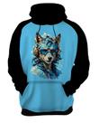 Moletom Casaco Blusa Animais Óculos Lobo Fone Moderno 1