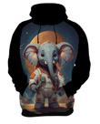 Moletom Casaco Blusa Animal Elefante Astronauta Lua Marte