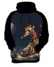 Moletom Casaco Blusa Animal Girafa Astronauta Lua Marte Moletom Casaco Blusa Animal Girafa Astronauta Lua Marte