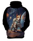 Moletom Casaco Blusa Cachorro Astronauta Cão Lua Marte 1 Moletom Casaco Blusa Cachorro Astronauta Cão Lua Marte 1