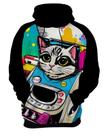 Moletom Casaco Blusa Gato Gatinho Pop Art Abstrata HD 4