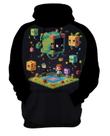 Moletom Casaco Blusa Jogo Quadrado de Blocos Mineração 1