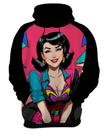 Moletom Casaco Blusa Pin Up Mu.lher Morena Pop Art Moda 10