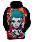 Moletom Casaco Blusa Pin Up Mu.lher Morena Pop Art Moda 2