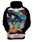 Moletom Casaco Cri.anças Astronautas Planetas Galáxias 1 Moletom Casaco Cri.anças Astronautas Planetas Galáxias 1