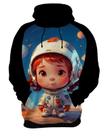 Moletom Casaco Cri.anças Astronautas Planetas Galáxias 11 Moletom Casaco Cri.anças Astronautas Planetas Galáxias 11
