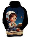 Moletom Casaco Cri.anças Astronautas Planetas Galáxias 5