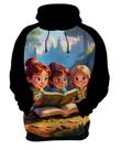 Moletom Casaco Crian.ças Leitura Amigos Livros Desenhos 1 Moletom Casaco Crian.ças Leitura Amigos Livros Desenhos 1