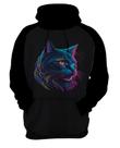 Moletom Casaco Estampada T-shirt Face Gato Neon Felino 3