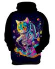 Moletom Casaco Galaxias Gato Astronauta Fofo Marte Lua 1