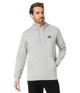 Moletom com capuz Adidas Essentials Fleece para homens, cinza médio, mesclado/preto