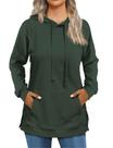Moletom com capuz casual leve Beimuc XL Armygreen