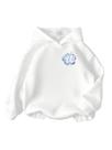 Moletom com capuz COZYEASE feminino com estampa floral de manga comprida 8Y branco/azul