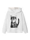 Moletom com capuz COZYEASE Girl's Letter Camo Graphic 8Y Cat