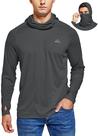 Moletom com capuz de proteção solar Willit para homens UPF 50+ Deep Grey L Moletom com capuz de proteção solar Willit para homens UPF 50+ Deep Grey L