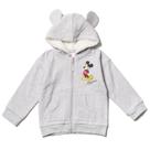 Moletom com capuz Disney Mickey Mouse infantil de lã com zíper cinza 4T