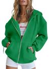 Moletom com Capuz e Zíper PRETTYGARDEN 2025 Verde P