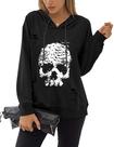 Moletom com capuz estampado Blooming Jelly Skull preto XXL