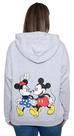 Moletom com capuz feminino Disney Mickey & Minnie Mouse com zíper cinza claro