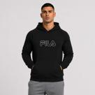 Moletom Com Capuz Fila Outline Light Preto e Branco