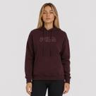 Moletom Com Capuz Fila Outline Winter B Feminino Bordô