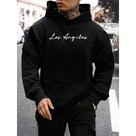 Moletom Com Capuz Flanelado Canguru Los Angeles Masculino Blusao de Frio Unissex Moletom Com Capuz Flanelado Canguru Los Angeles Masculino Blusao de Frio Unissex