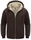 Moletom com capuz Flygo Sherpa Hoodies para homens marrom 3GG