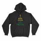 Moletom Com Capuz Keep Calm And Traz o Hexa -
