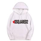 Moletom com capuz masculino Dsquared, pulôver suspenso, mistura de algodão