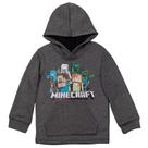 Moletom com capuz Minecraft Mobs Alex Steve para meninos cinza 5