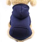 Moletom com capuz para cães de inverno Jecikelon com bolsos Navy XXS
